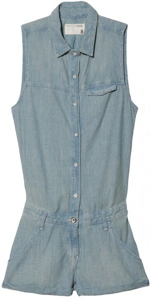 Rag & Bone Dumont Denim Romper - Lyst