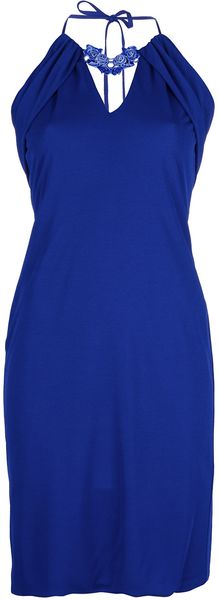 Roberto Cavalli Halter Neck Dress - Lyst