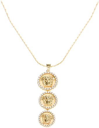 Versace Medusa Necklace - Lyst