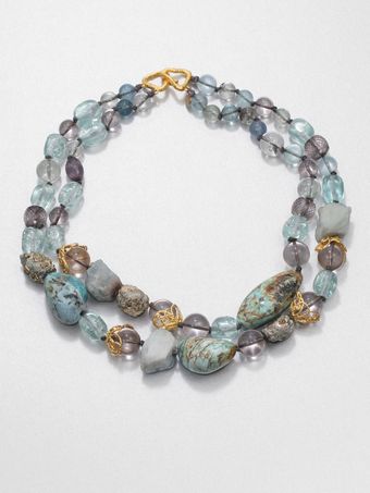 Alexis Bittar Double Strand Multistone Necklace - Lyst
