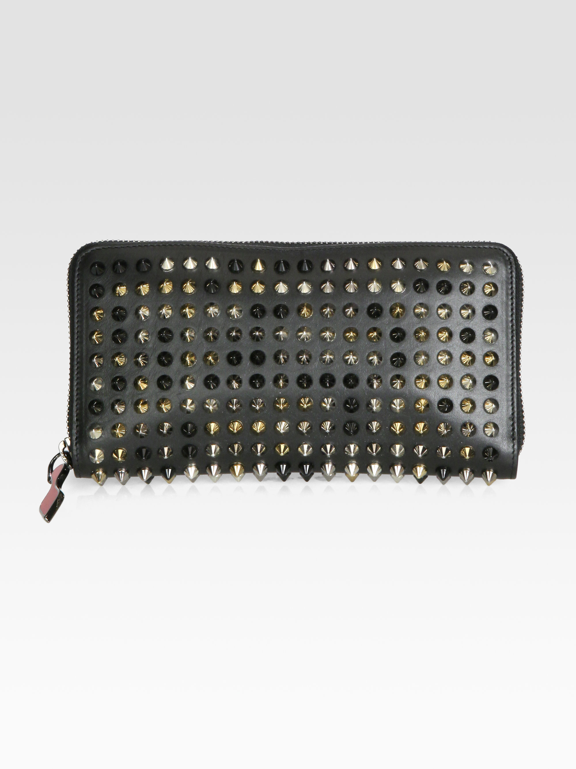 Christian Louboutin Studded Continental Wallet in Black Lyst