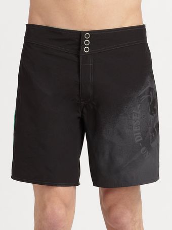 Diesel Cottonblend Swim Shorts - Lyst