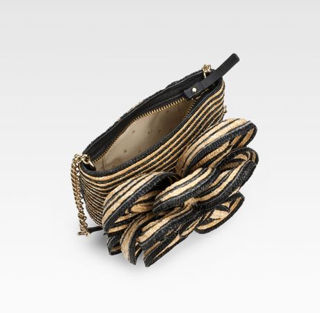 spade bitsy straw kate flower bag natural mini