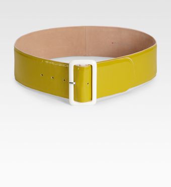By Malene Birger Wide Patent Leather Belt - Lyst