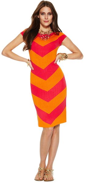 C. Wonder Boatneck Chevron Knit Dress - Lyst
