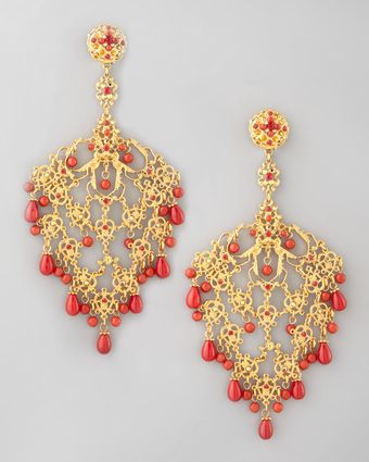 Jose & Maria Barrera Filigree Chandelier Clip Earrings - Lyst
