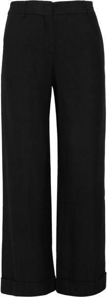 RED Valentino Crepe Wide-Leg Pants - Lyst