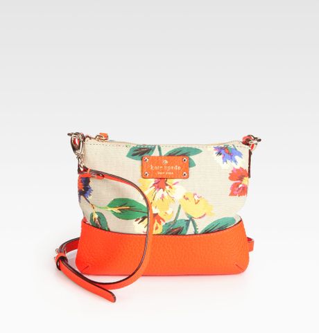 crossbody spade kate floral orange tenley mixedmedia multi bag