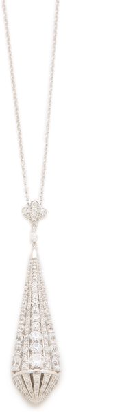 Kenneth Jay Lane Tear Deco Pendant Necklace - Lyst