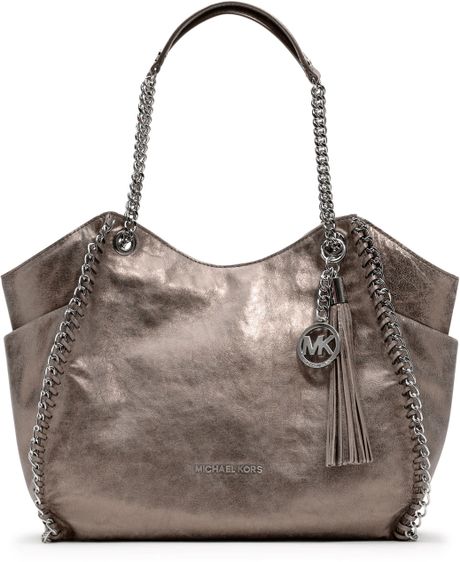 michael kors tote bag silver