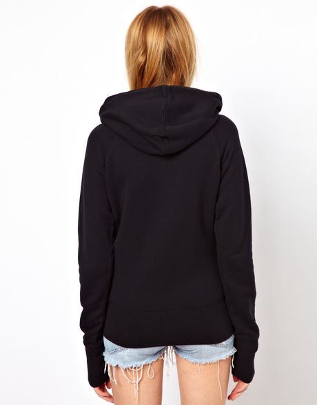 Nike Zip Through Hoodie in Black (blackpinkforce) | Lyst