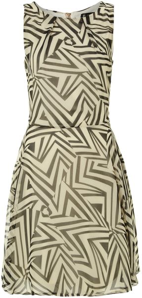 Pussycat Geometric Print Skater Dress - Lyst