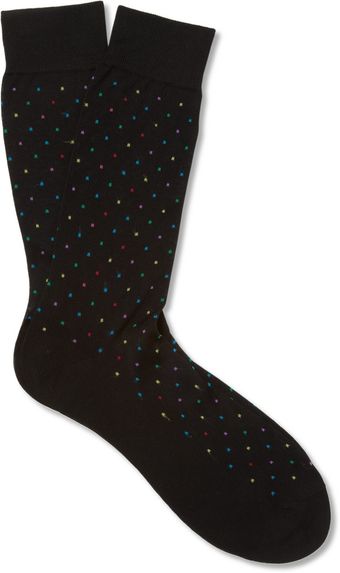 Richard James Dotted Mercerised Cotton Socks - Lyst