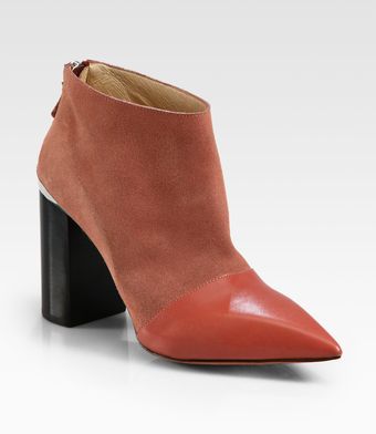 See By Chloé Suede and Leather Ankle Boots - Lyst
