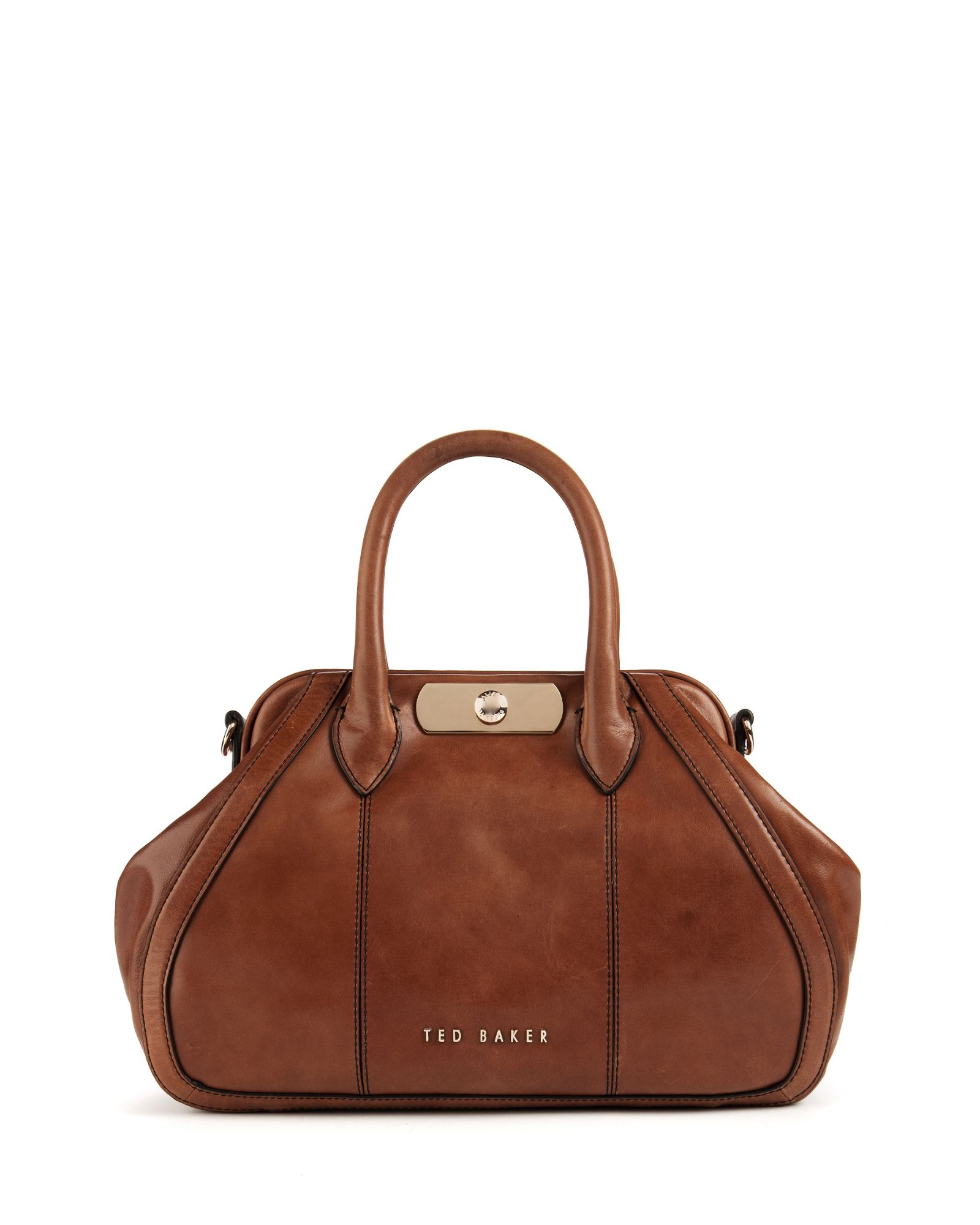 Ted Baker Merisa Leather Frame Bag in Brown (tan) Lyst