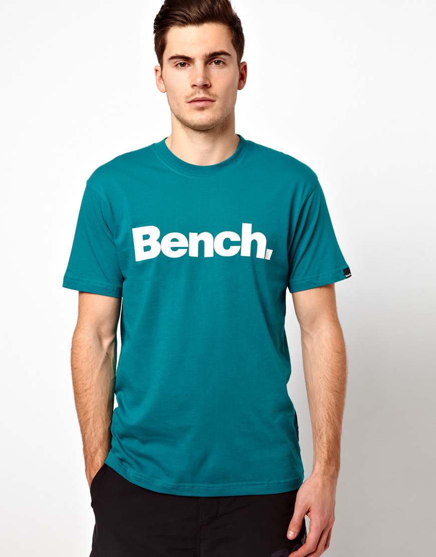 Bench Logo Tshirt in Blue for Men (green) Lyst