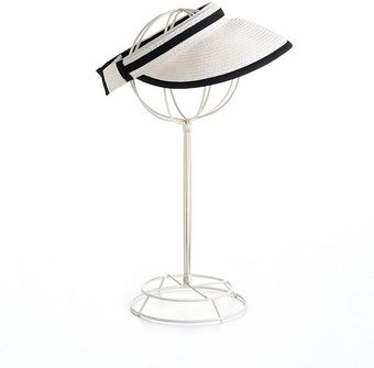 Calvin Klein Straw Visor with Contrast Trim - Lyst