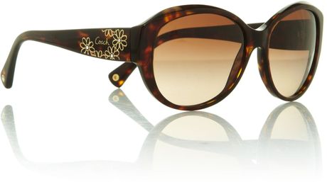 tortoise sunglasses coach kristina ladies gold