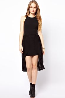 Glamorous Bodycon Dress with Chiffon Skirt - Lyst