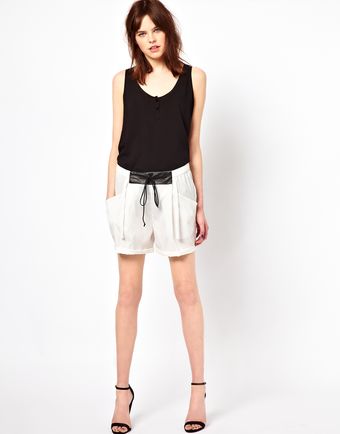 Improvd Shelby Mini Shorts with Tie Waist - Lyst