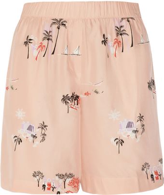J.Crew Vacationland Printed Silk Shorts - Lyst