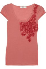 Valentino Floral appliquéd Wool blend Top