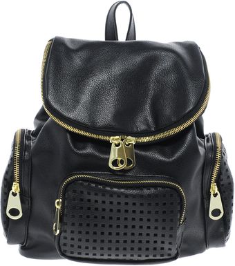 Asos Backpack Bag with Zips and Punchout Detail - Lyst