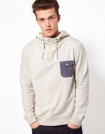 Asos Hoodie with Contrast Pocket - Lyst