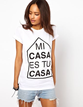 Asos T-Shirt with 'Mi Casa Es Tu Casa' Print - Lyst