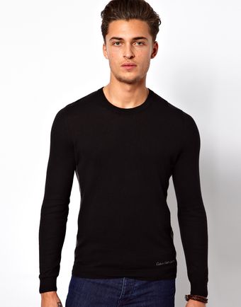 Calvin Klein  Cotton Crew Neck Sweatshirt - Lyst