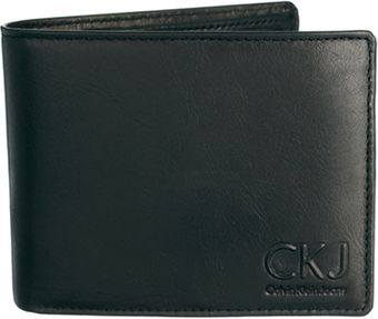 Calvin Klein Jeans Leather Billfold Wallet - Lyst