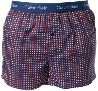 Calvin Klein Plaid Woven Boxer Slim Fit - Lyst