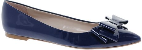 blue pointed toe flats