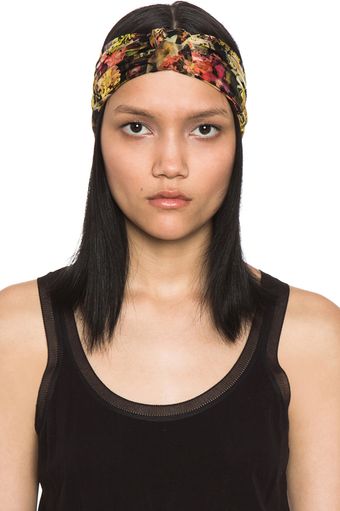 Eugenia Kim Natalia Floral Chiffon Turban Headband in Black Multi - Lyst