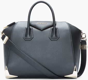 Givenchy Medium Matte Black Leather Metalcorner Duffle Bag - Lyst