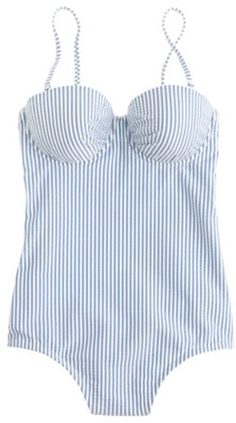J.Crew Dcup Seersucker Banded Underwire Tank - Lyst