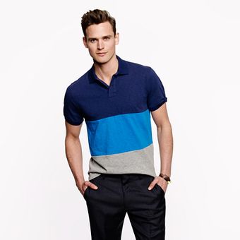 J.Crew Colorblock Slub Cotton Polo - Lyst