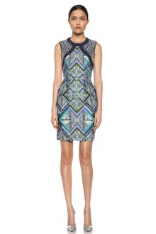 Matthew Williamson Raj Linen Shift Dress in Blue - Lyst