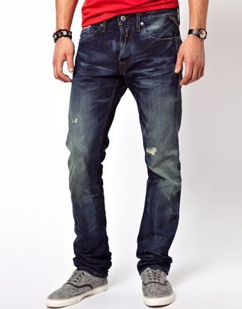 Replay Jeans Laserblast Waitom Regular Slim Dark Aged - Lyst