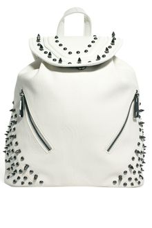 River Island White Studded Rucksack - Lyst