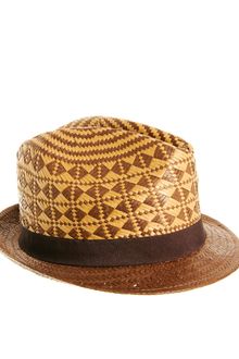 Ted Baker Straw Trilby Hat - Lyst