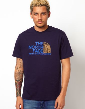 The North Face T-Shirt with Cracked Logo Print - Lyst