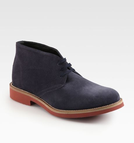 navy blue chukka boots