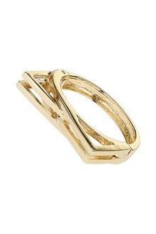 Topshop Cross Over Metal Clamp Bracelet - Lyst
