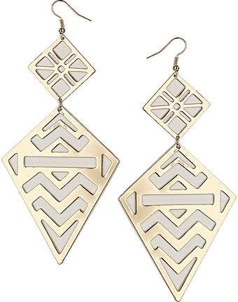 Topshop Cut Out Geo Earrings - Lyst