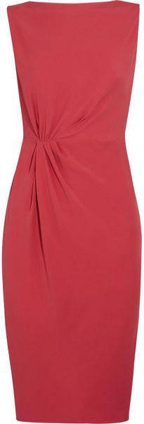 Valentino Gathered Crepe Dress - Lyst
