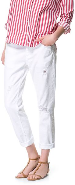 Zara Loose Fit Trousers - Lyst