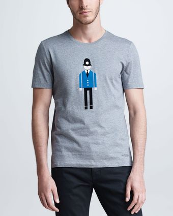 Burberry Prorsum Graphic Tee Midgra - Lyst