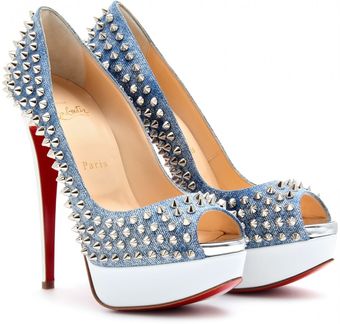 Christian Louboutin Lady Peep Spikes 150 Peeptoe Platform Pumps - Lyst