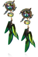 Erickson Beamon Aquarela Do Brasil Goldplated Swarovski Crystal Earrings
